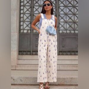 ISO ZARA FLORAL OVERALLS JACKIE SIZE MEDIUM